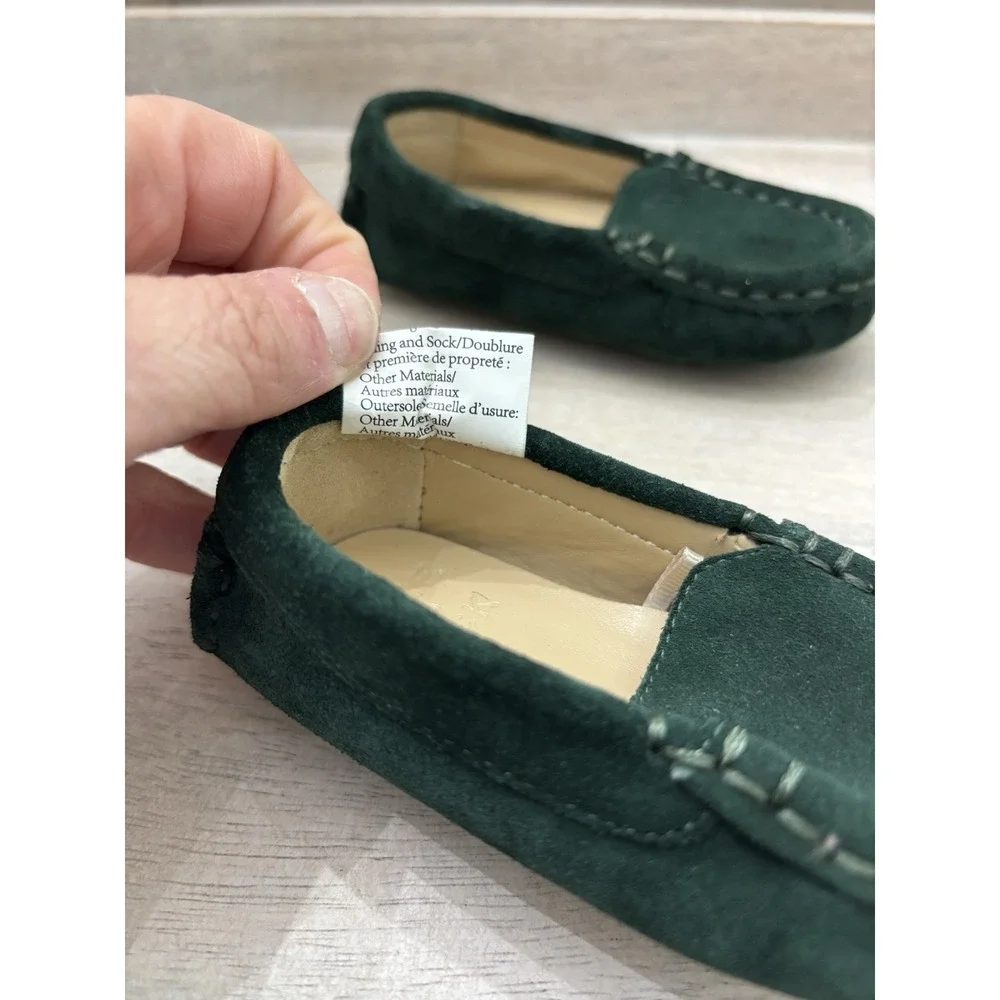 Janie and Jack Toddler Boy Christmas Holiday Dress Shoe Loafers Suade Sz 4 Green